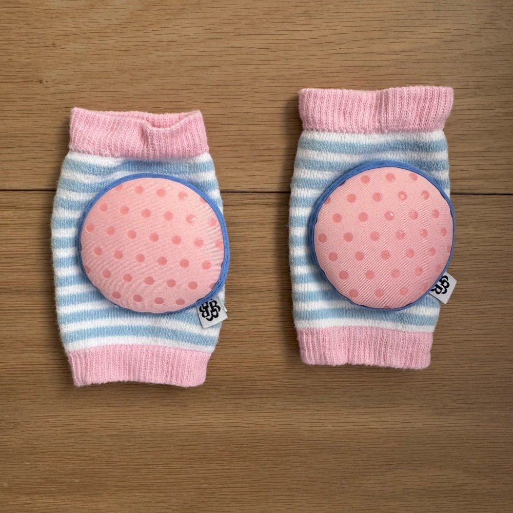 Happy Knees Pink and Blue Striped Knee Pads